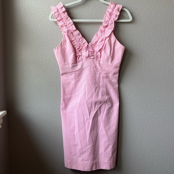 Lilly Pulitzer Pink Striped Dress Size 0 - Picture 2 of 4